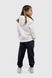 Спортивні штани однотонні для дівчики ANGELOS LX-274 158 см Графітовий (2000990238498W)
