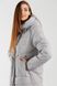 Куртка однотонная женская On me M22241 XL Светло-серый (2000990314703D)