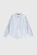 Рубашка с узором для девочки LocoLoco 9129 158 см Бело-голубой (2000990486660D)