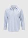 Рубашка с узором женская On me 584 XL Бело-голубой (2000990602480D)