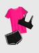 Комплект футболка+топ+шорты для девочки TREBA A626 160 см Малиновый (2000990366702S)