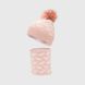 Набір шапка+снуд для дівчинки Talvi Олені 50-52 Світло-рожевий (2000990203250D)