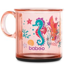 Магазин взуття Чашка з нековзким дном BABOO 8-140 170 мл, Sea Life, рожева, 12+ міс