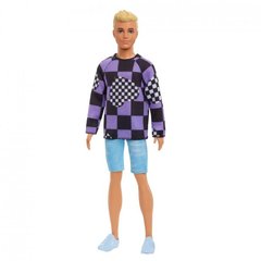 Магазин взуття Лялька Кен "Модник" у светрі в клітинку Barbie HBV25