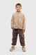Спортивні штани однотонні для хлопчика Lizi 9107 116 см Коричневий (2000989835042W)