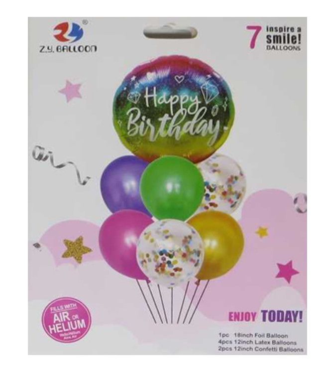 Магазин обуви Набор воздушных шариков Happy birthday 1212-12