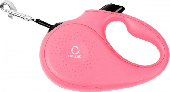 Магазин взуття Повідець-рулетка для собак CoLLaR розмір M, 25 кг, 5 м Рожевий