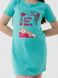 Ночная рубашка для девочки Mini Moon 6391 110-116 см Бирюзовый (2000990526809A)