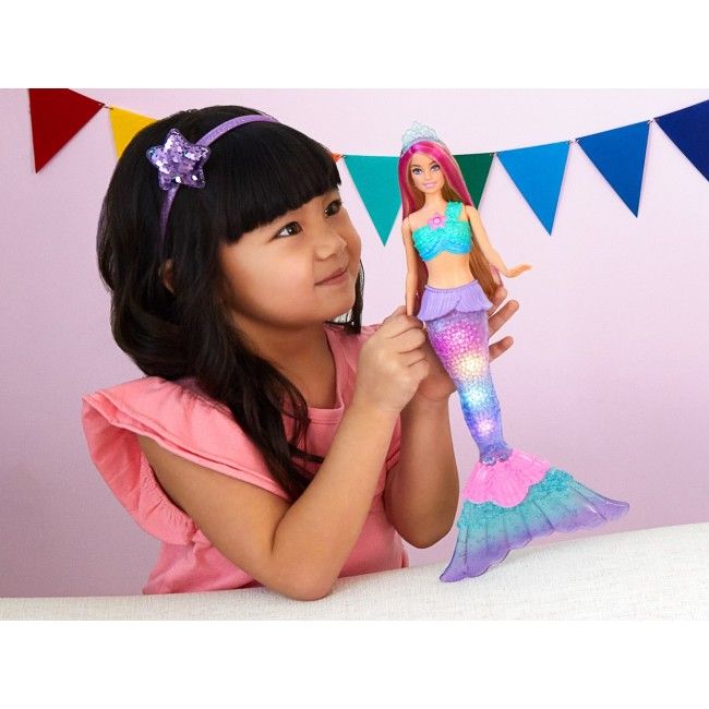 Магазин взуття Лялька-русалка "Сяючий хвостик" серії Дрімтопія Barbie HDJ36