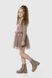 Платье с принтом для девочки Pop Fashion 7343 116 см Капучино (2000990249197D)