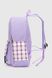 Рюкзак+сумка+косметичка+пенал для дівчинки 119150 Клітинка Бузковий (2000990514615A)