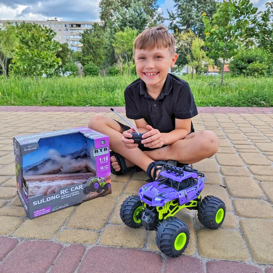 Магазин обуви Автомобиль BIGFOOT OFF–ROAD с р/у – VIOLET (1:16, 27 МГц) SL–358RHV