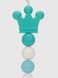 Тримач для пустушки силіконовий "Корона" Мегазайка 0511 Бірюзовий (2000990579805)