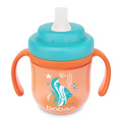 Магазин обуви Чашка непроливайка BABOO 8-130 с силиконовым носиком, 200 мл, Sea Life, оранжевая, 6+ мес