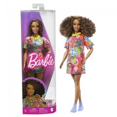 Магазин взуття Лялька Barbie "Модниця" в яскравій сукні-футболці HPF77