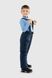 Штани на шлейках для хлопчика EN102 140 см Синій (2000989593638W)