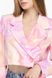 Піджак з візерунком жіночий 8920 L Рожевий (2000989666820D)