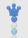 Тримач для пустушки силіконовий "Корона" Мегазайка 0511 Блакитний (2000990579775)