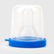 Соска силіконова кругла Lindo Pk 051/L для пляшок із стандартним горлом Синій (2000901469942)