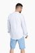 Рубашка с узором мужская FIGO 18407 2XL Бело-голубой (2000989736684S)