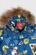 Комбінезон для хлопчика L-2385 куртка+штани на шлейках 104 см Синьо-жовтий (2000989996095W)