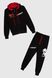 Спортивний костюм для хлопчика (кофта, штани) AZN 827 170 см Чорно-червоний (2000989968788D)