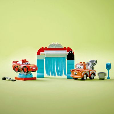 Магазин обуви Конструктор LEGO DUPLO Развлечения Молнии МакКвина и Сырника на автомойке 10996