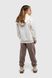 Спортивні штани однотонні для дівчики ANGELOS LX-274 158 см Кавовий (2000990238559W)