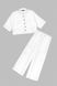 Костюм для дівчинки(сорочка+штани) LocoLoco 9008 128 см Білий (2000990348715S)