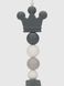 Тримач для пустушки силіконовий "Корона" Мегазайка 0511 Сірий (2000990579799)