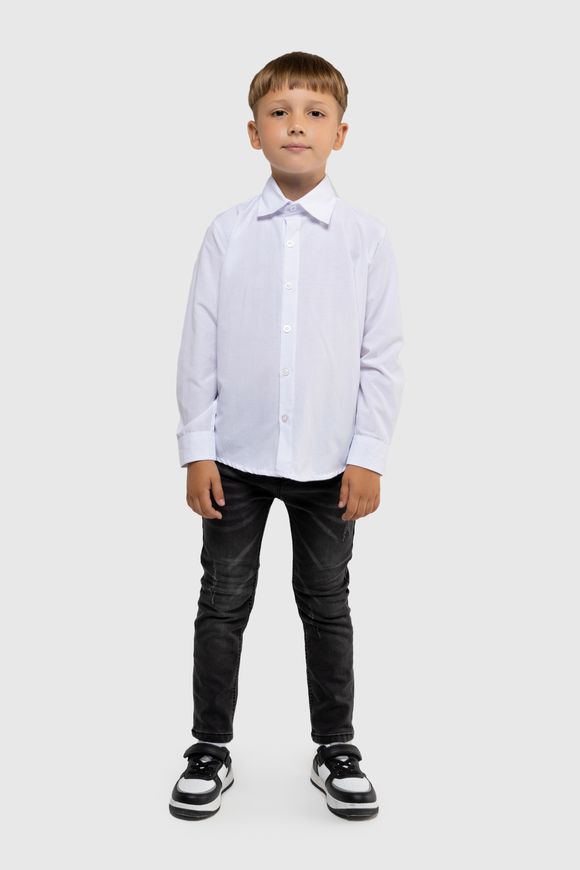 Магазин обуви Рубашка однотонная для мальчика 009680