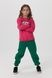 Спортивні штани однотонні для дівчинки ANGELOS LX-274 128 см Зелений (2000990147066W)