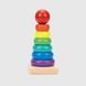 Іграшка дерев'яна "Пірамідка" MWZ-0183 Різнокольоровий (2002014992805)