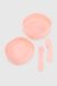 Набір дитячого силіконового посуду wo di WD5298 Рожевий (2002014490325)