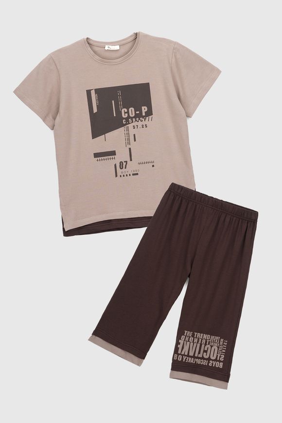 Магазин обуви Пижама футболка+капри для мальчика 89949