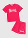 Костюм футболка+шорти для дівчинки Atabey 10527 134 см Малиновий (2000990478559S)
