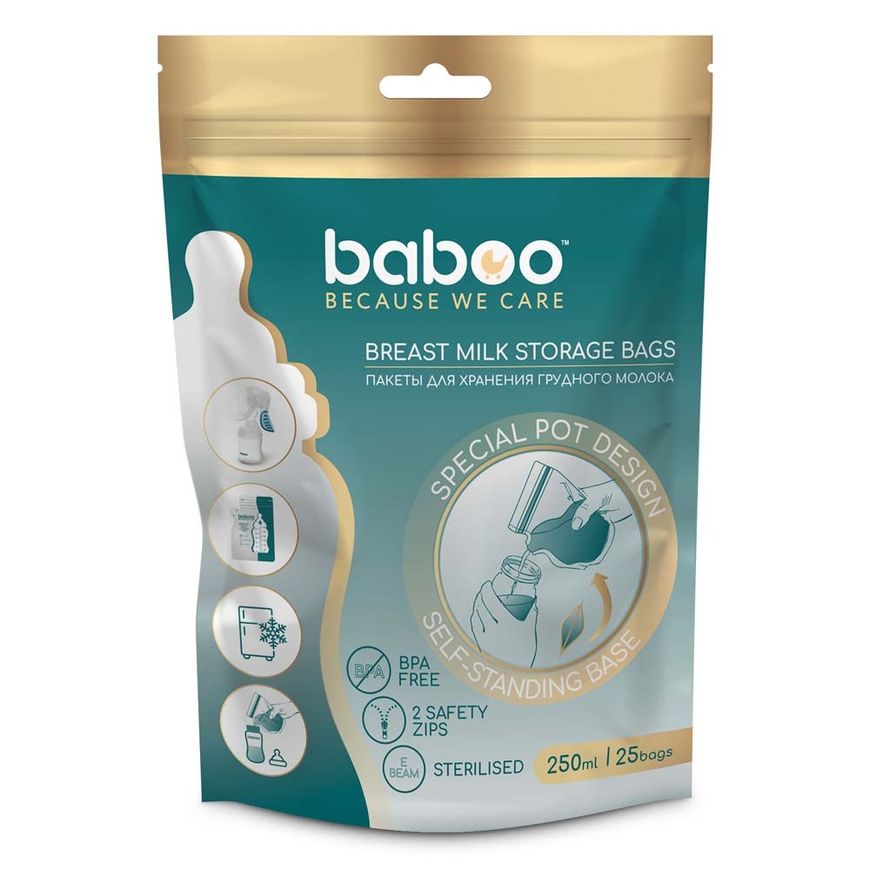 Магазин взуття Пакети для зберігання грудного молока BABOO 2-005