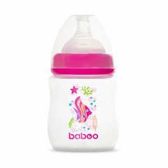 Магазин взуття Пляшечка для годування BABOO 3-113 Антиколікова, 150 мл, рожева, Sea Life, 0+ місяців
