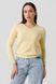 Пуловер однотонный женский 8816 L Желтый (2000990337405D)