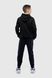 Спортивні штани для хлопчика манжет з принтом Hees 3035 176 см Темно-синій (2000990161932W)