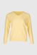 Пуловер однотонний жіночий 8816 L Жовтий (2000990337405D)