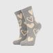 Шкарпетки для дівчинки V&T ШДК144-024 Сердечка 16-18 Сірий (2000990201812A)
