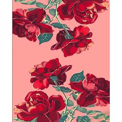 Магазин обуви Набор для росписи по номерам Розы на розовом фоне Strateg 40х50 см DY411