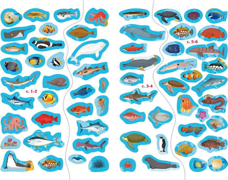 Магазин взуття Книга "Атлас океанів з багаторазовими наліпками" 0513 (9789669870513)