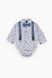 Костюм малявка (боди+рубашка+штаны) Mini Papi 2403 68 Синий (2000989136705)