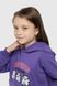 Худі з принтом для дівчинки Ecrin 4706 104 см Фіолетовий (2000990221926D)
