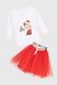 Костюм для девочки (лонгслив+юбка) Baby Show 9812 110 см Бело-красный (2000990252036W)(NY)