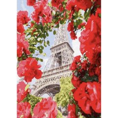 Магазин взуття Набір для творчості алмазна картина Ейфелева вежа серед троянд S GD86102