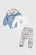 Костюм (боді+кофта+штани) для хлопчика Mini Papi 0420 56 см Блакитний (2000990483508D)