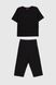 Костюм однотонний жіночий LAWA CTM WBC02312 футболка + шорти 2XL Чорний (2000989912378S)(LW)